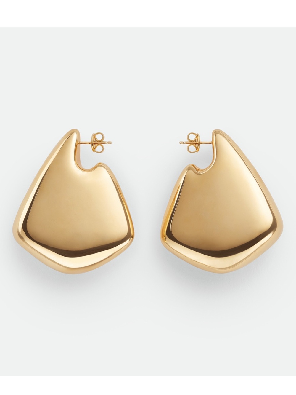 Italian Designer Inspired Large Gold Shark Fin Earrings